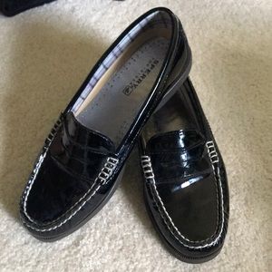 Black Patent Sperry Loafers